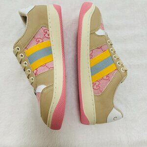Lady's pink Gucci sporty casual shoes